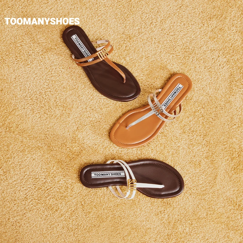 【达人】Toomanyshoes拖鞋新款旅行清单平底人字拖沙滩鞋凉鞋女外穿