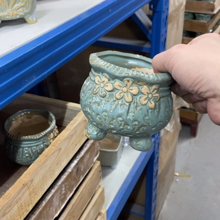 陶瓷花盆单场满9.9发9*8.5