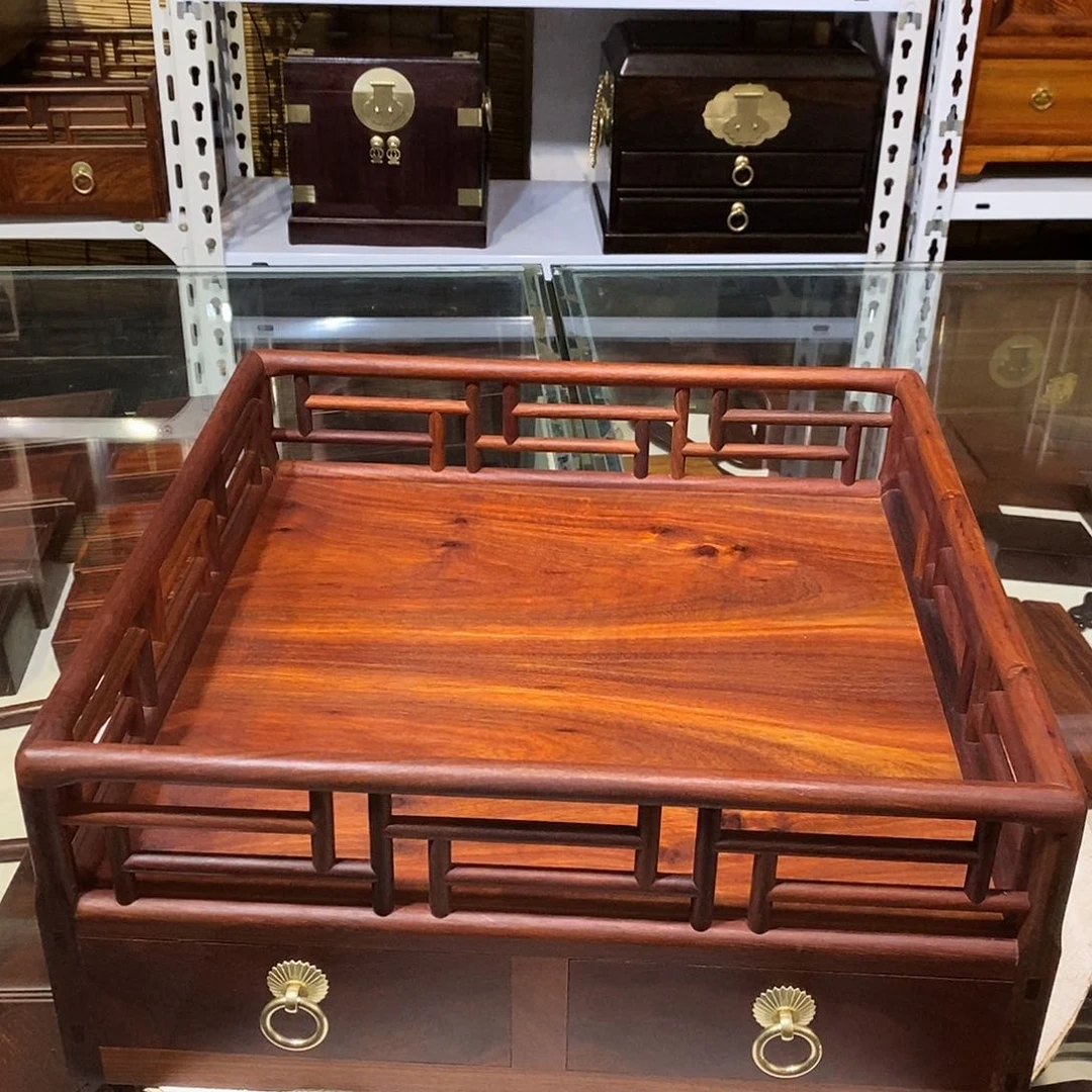 染料紫檀（血檀）王款都城盘