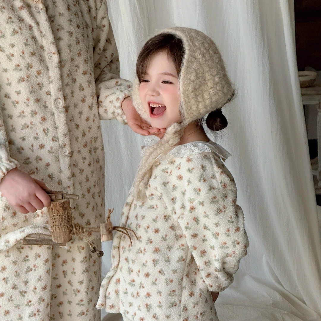 儿童男女童保暖吸汗居家家居服套装秋冬季雪妮绒冬季