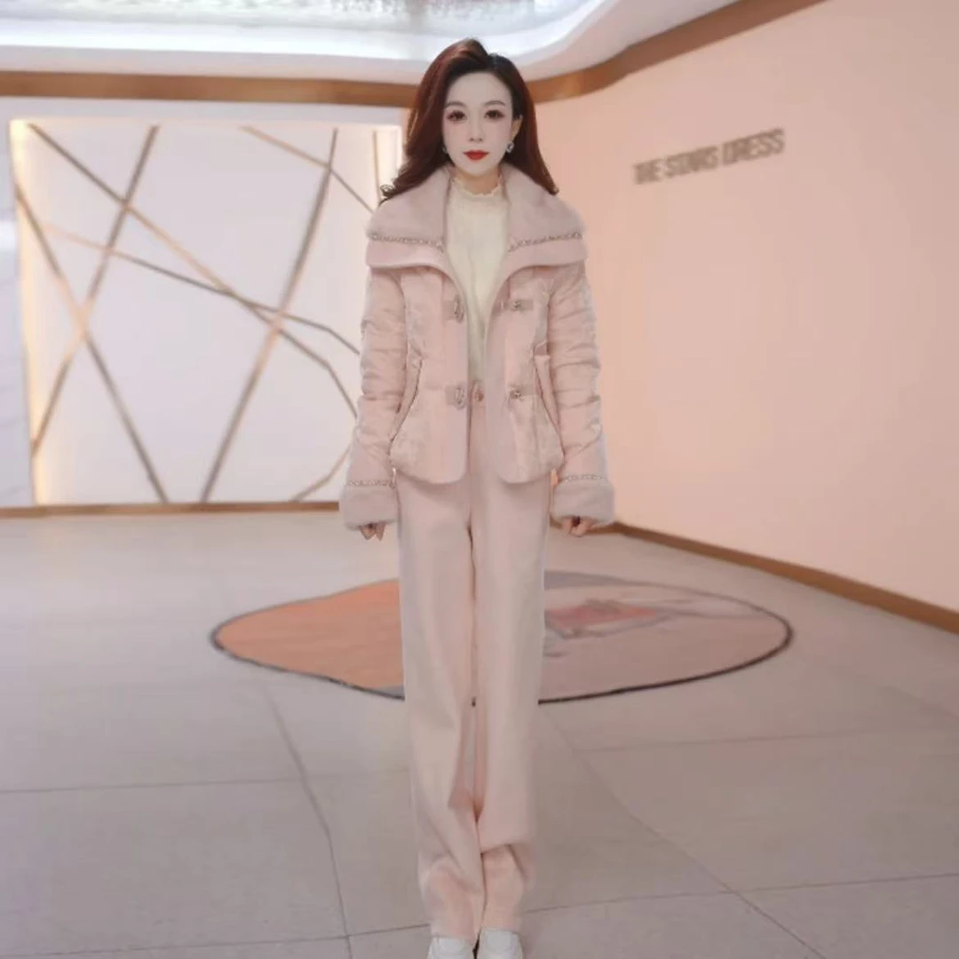 【羽绒服套裤】两件套羽绒服时尚修身气质休闲收腰显瘦减龄百搭