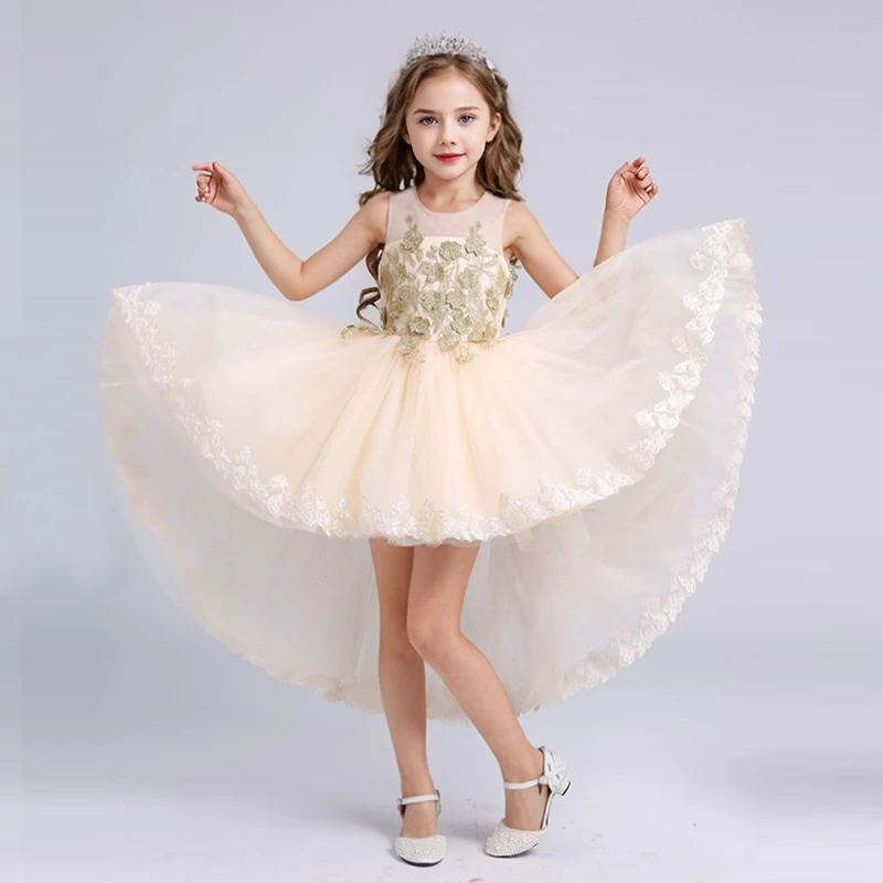 A069女童新款连衣裙小女孩花童蓬蓬纱儿童装洋气礼服公主裙子