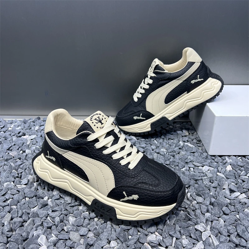 冬季新款男款潮鞋圆头厚低耐磨低帮休闲时尚经典百搭个性潮流男鞋