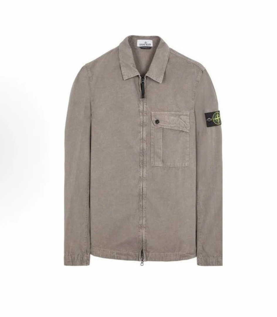 99新 【Stone Island】石头岛新款做旧灰色夹克外套/XL码 /Y0420