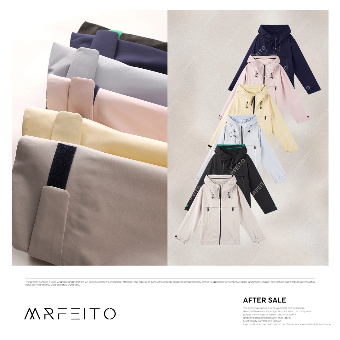 MRFEITO【追风日记】2025新款连帽户外冲锋衣女外套H16W02C30669