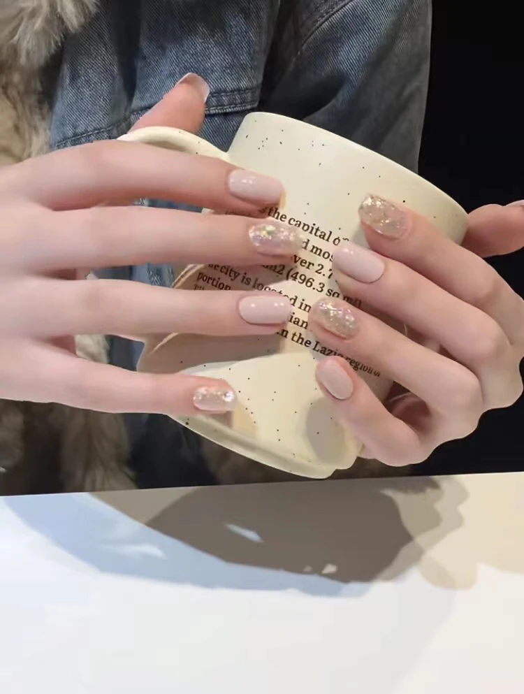 纯手工穿戴甲爆闪跳色超级显白