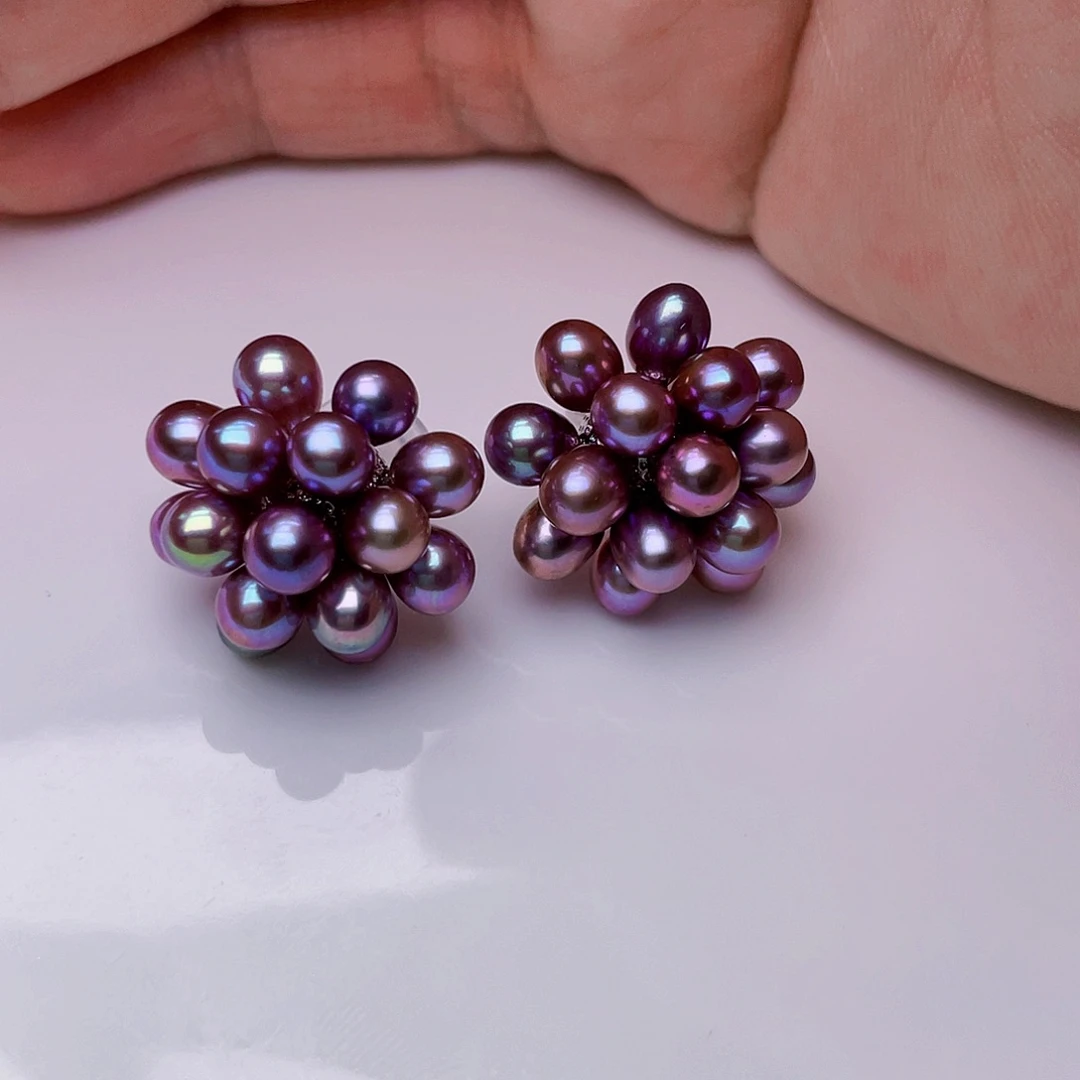 未镶嵌淡水珍珠耳饰N****A