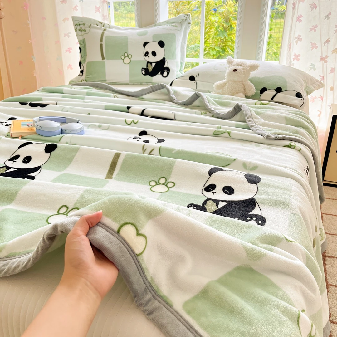 牛奶绒床单单件冬季加厚单人学生宿舍加绒毛毯双面毛绒法兰绒毯子