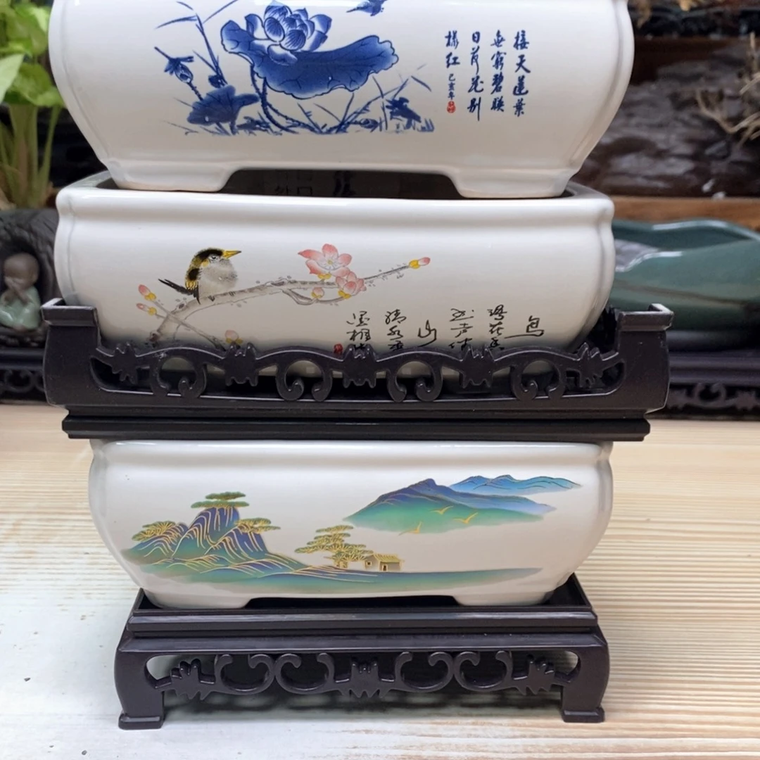 紫砂花盆陶瓷艺术花盆陶瓷