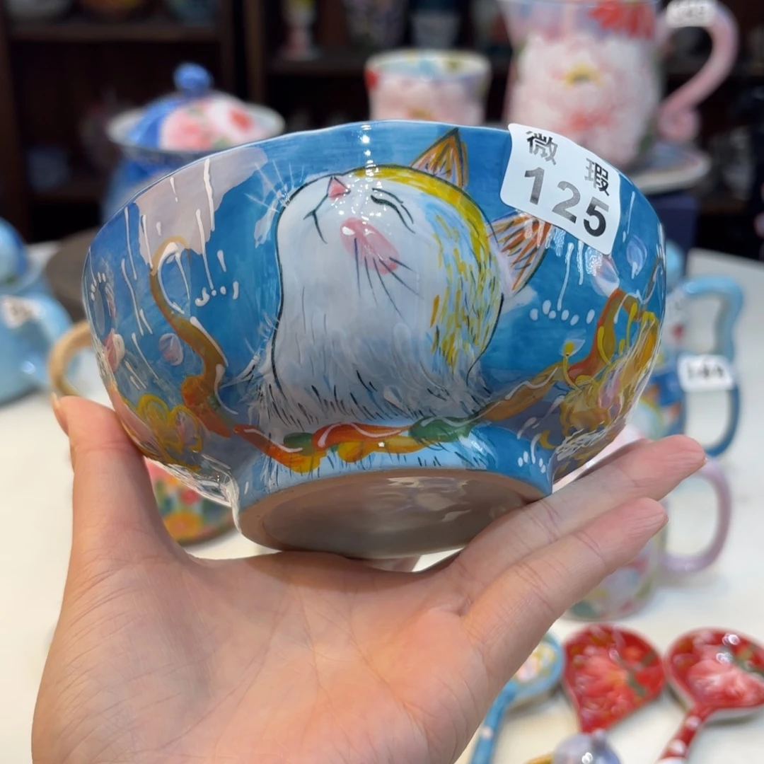 景德镇手绘高温釉下彩陶瓷茶具