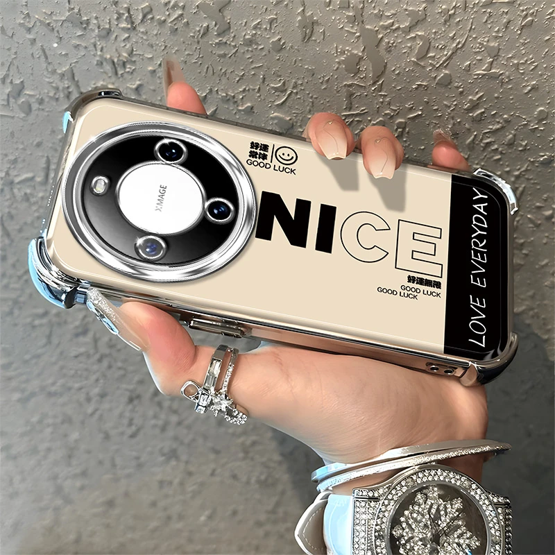 适用于【华为】Mate60Pro/Pro+简约个性nice时尚英文创意防摔手机壳
