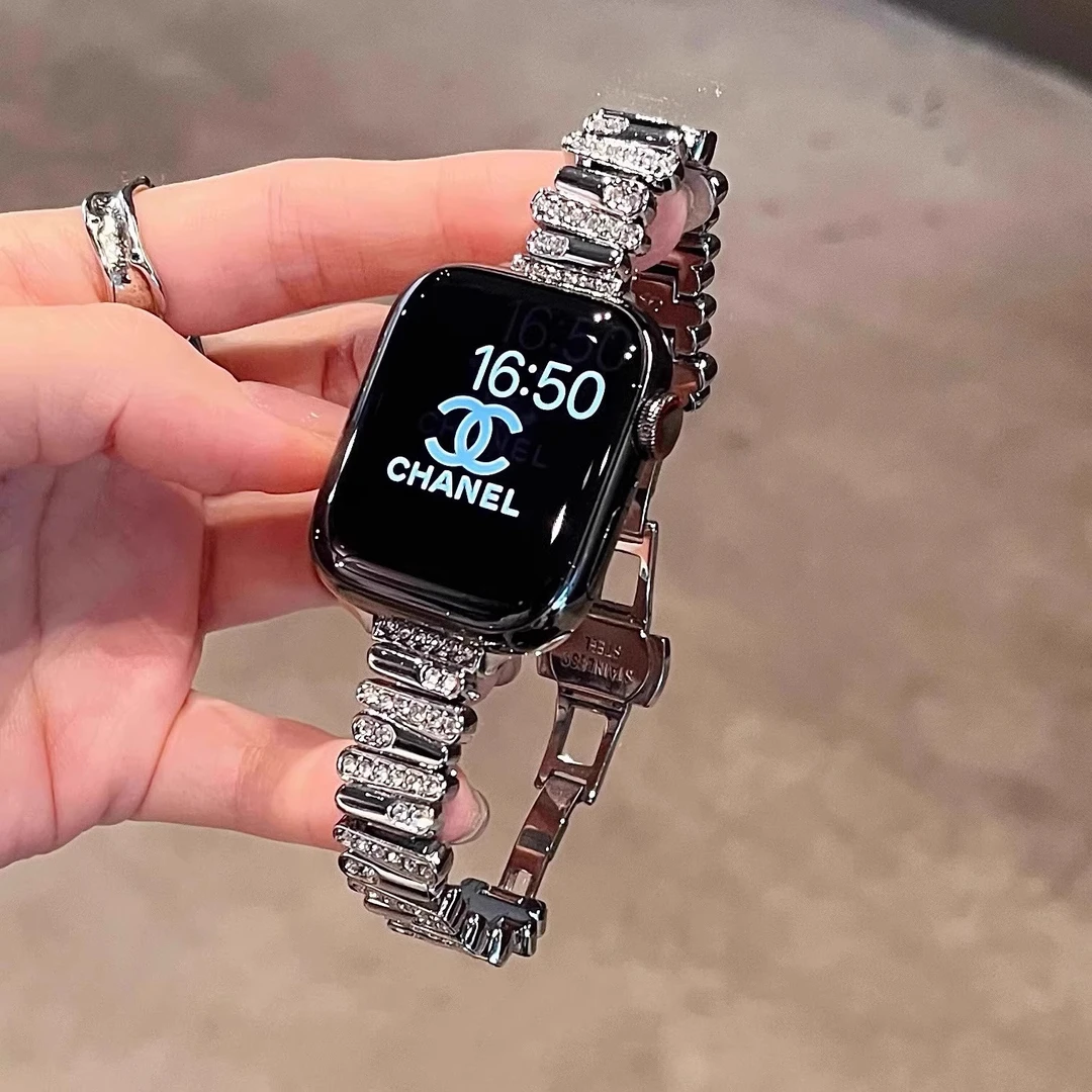 适用华为fit4新款不规则满钻表带watchfit4pro高级感夏天fit3女款