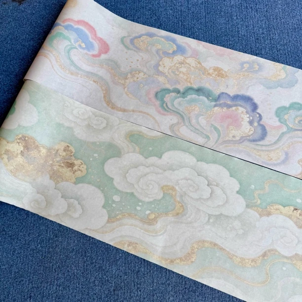 【生宣如意彩云长卷】大风堂加厚生宣书法国画作品宣纸
