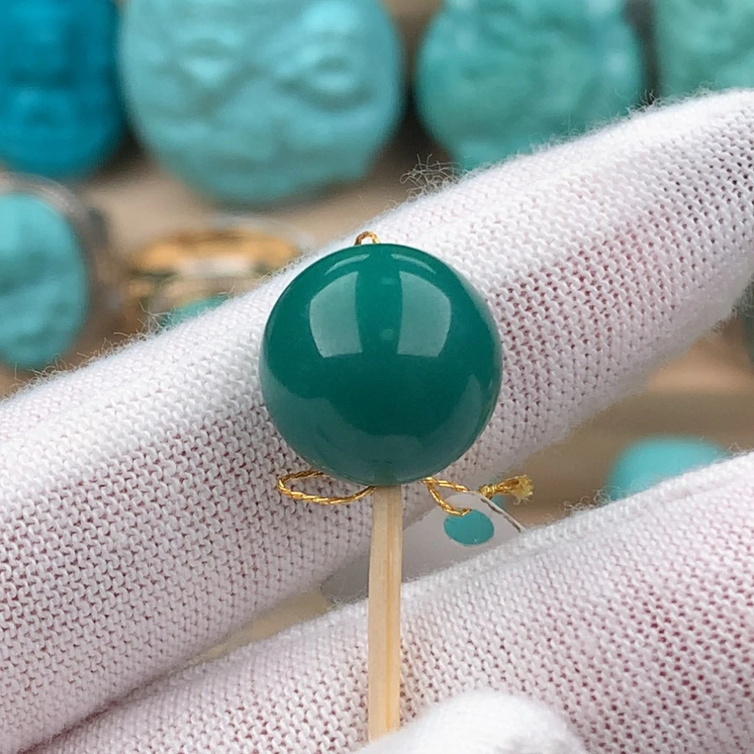 绿松石配饰未镶嵌圆珠卡13.5