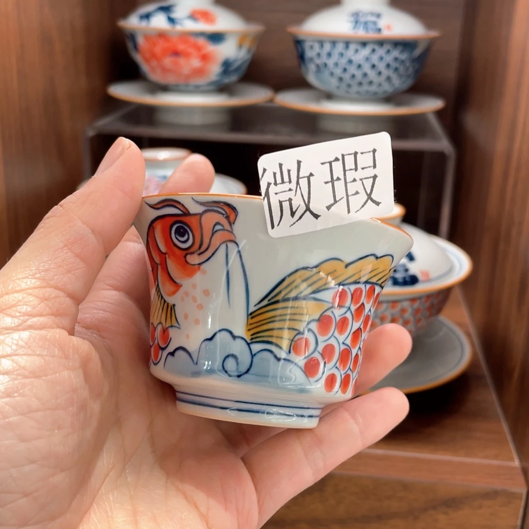 微瑕釉下彩纯手绘