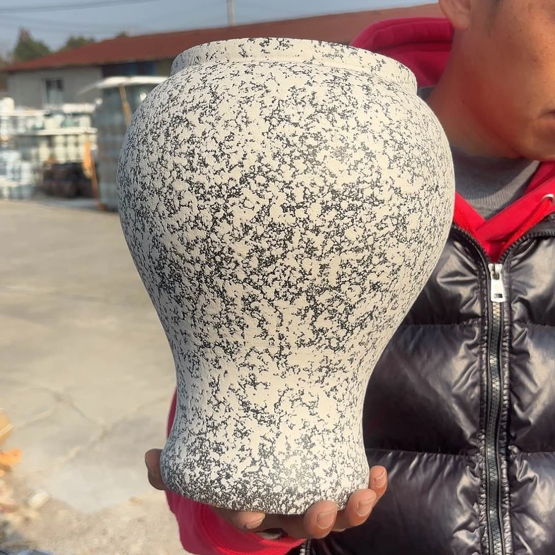 紫砂花盆白鱼尾口16高度27
