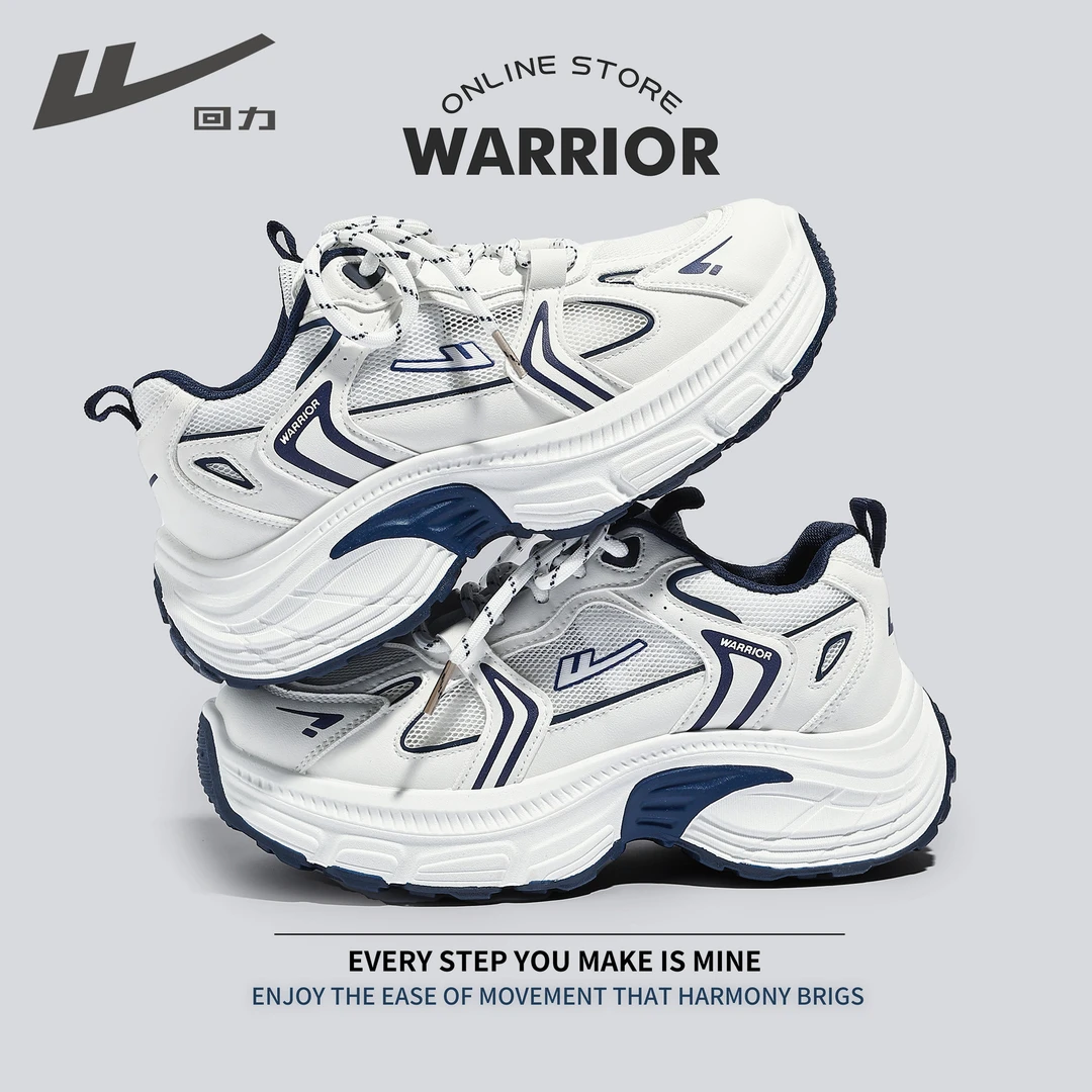 回力女鞋透气厚底增高老爹鞋新款运动轻便网面潮流百搭休闲跑步鞋