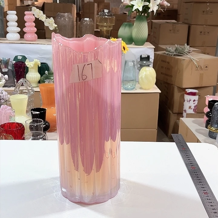 玻璃167高30口12玻璃花瓶嘎嘎好看