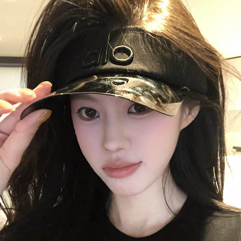 alo运动空顶帽女夏季渐变户外动导汗遮阳防紫外线网球帽女款帽子