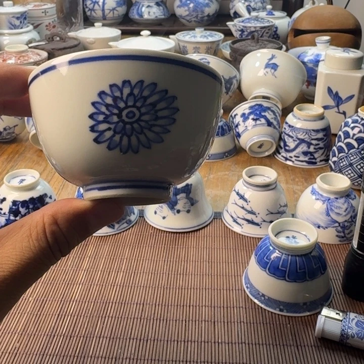 青花瓷器杯子茶具