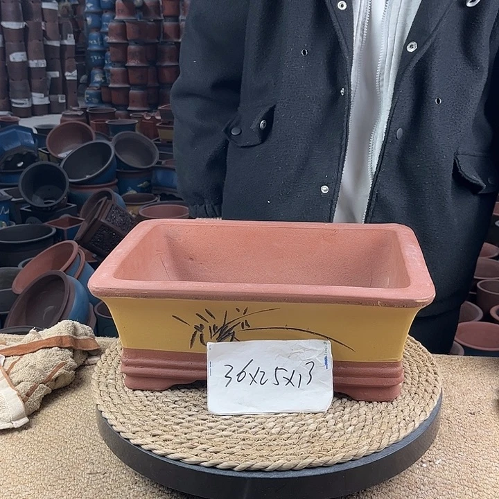 红陶紫砂花盆紫砂