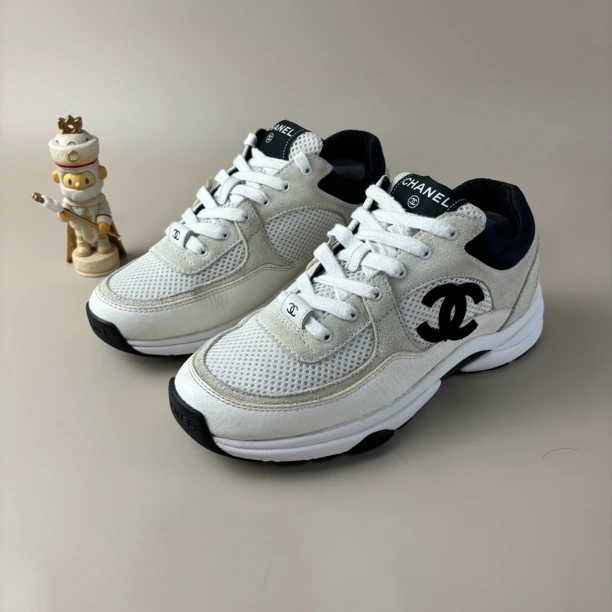 99新 Chanel/香奈儿 黑白熊猫休闲鞋 37码 YLP2549