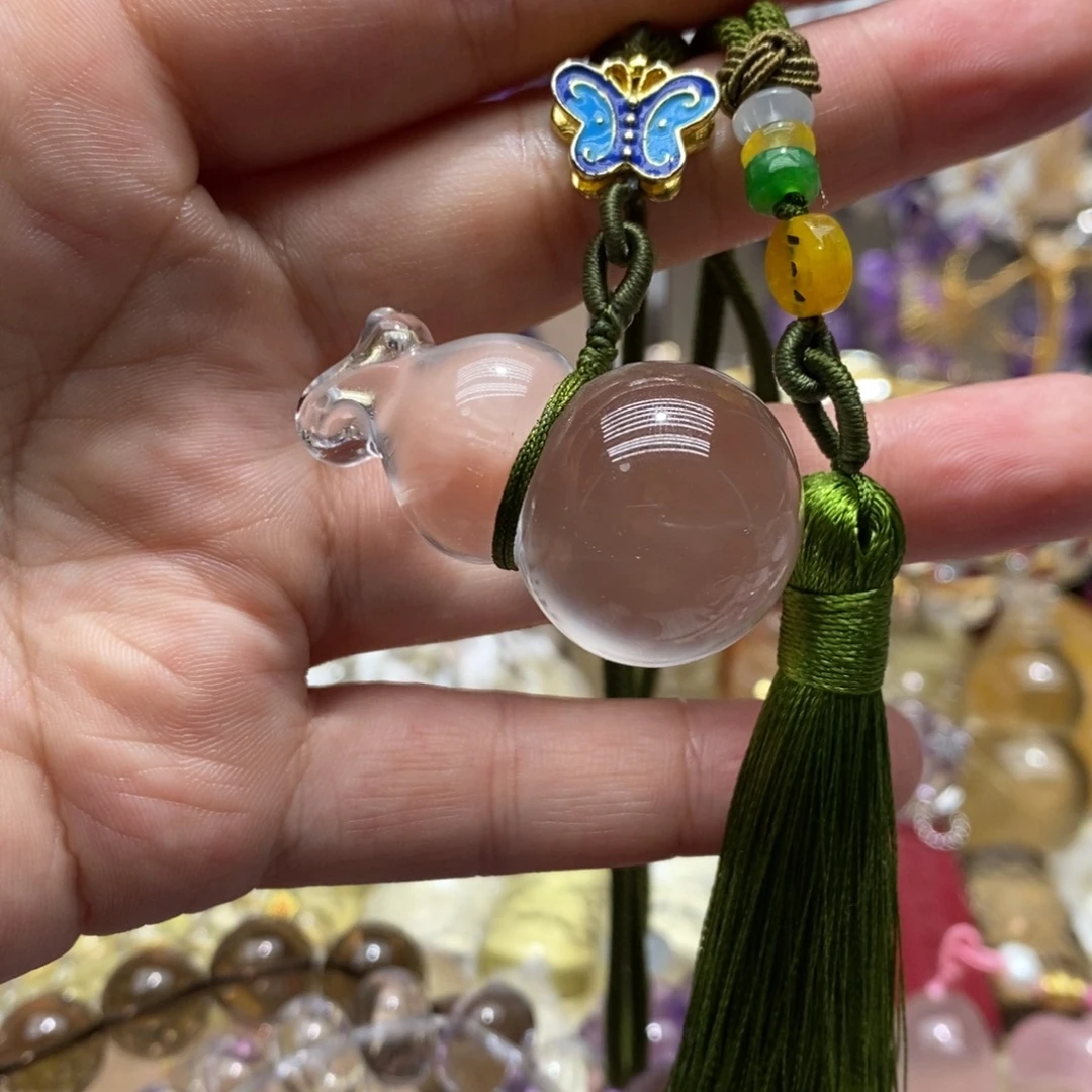 吊坠(赠链)未镶嵌水晶白水晶葫芦挂件