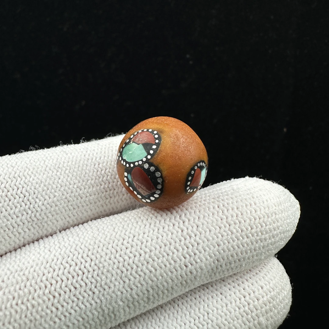 Y5953天然原矿蜜蜡 老蜡单珠 17.3mm3.6克抖音基地质检发货