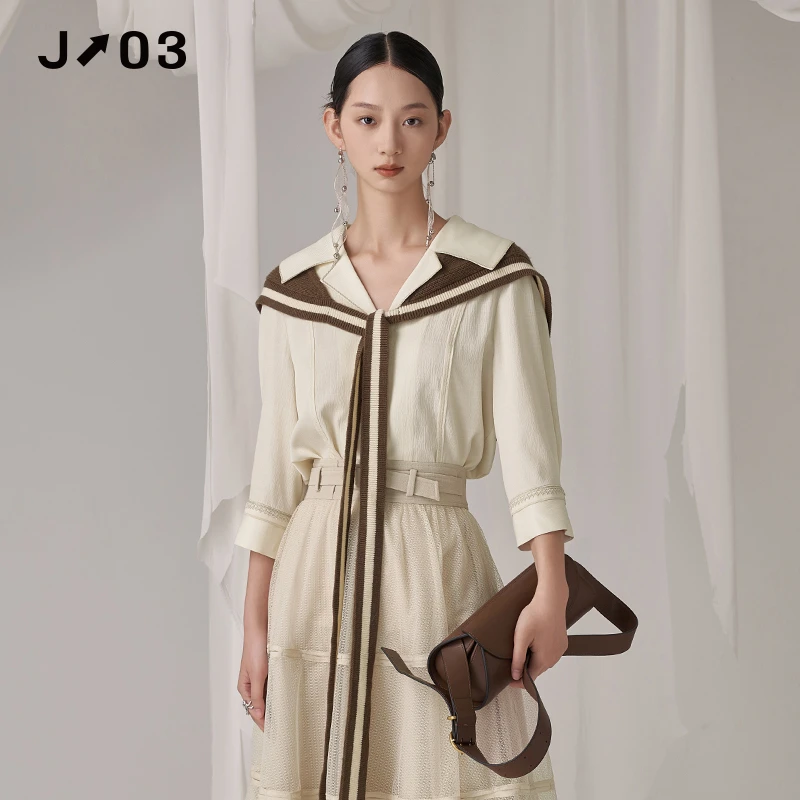 J03女装 秋季新款披肩设计感洋气小众衬衫上衣