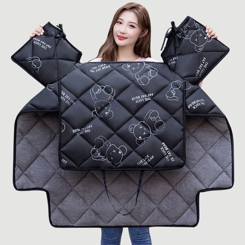 电动车挡风被冬季加绒加厚防水加大加宽摩托车电瓶车新款保暖冬款