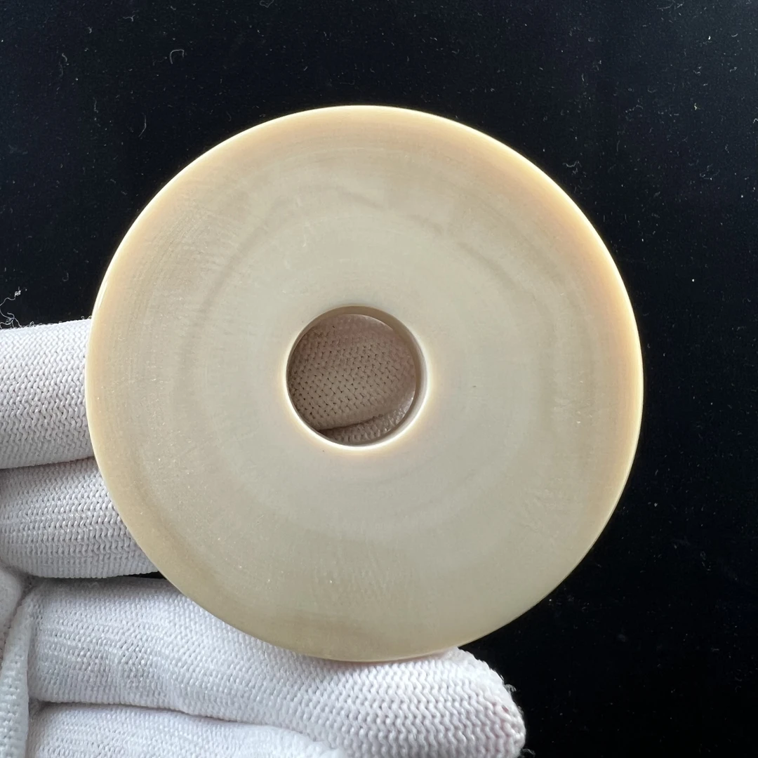 P1263天然猛犸牙直切饼子62*11mm 支持鉴定 假一罚四