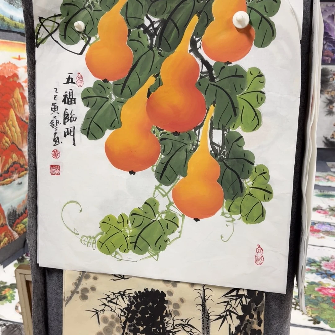 国画50×50手绘画画画