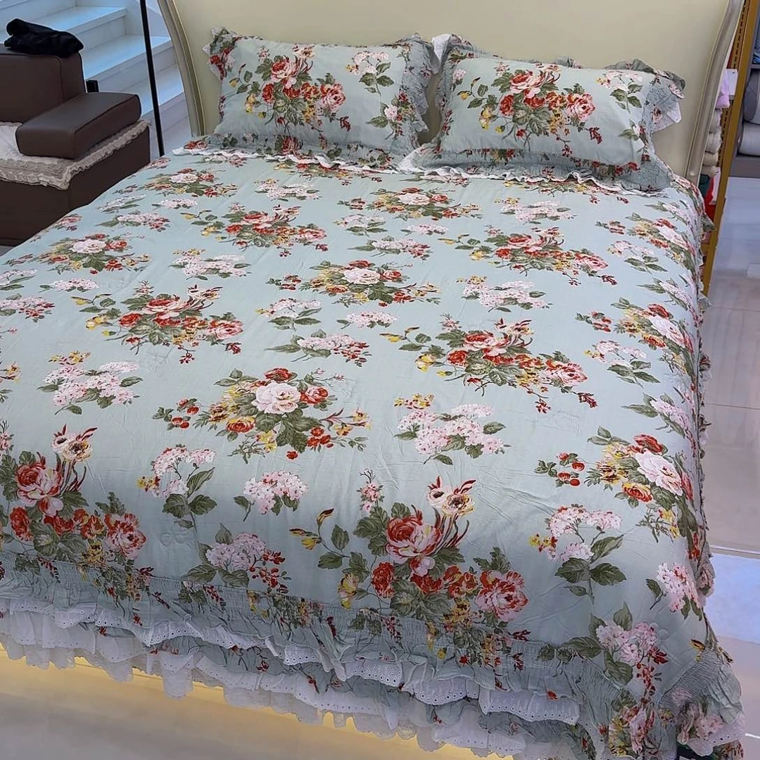 棉花米凯拉莫代尔四件套绿色