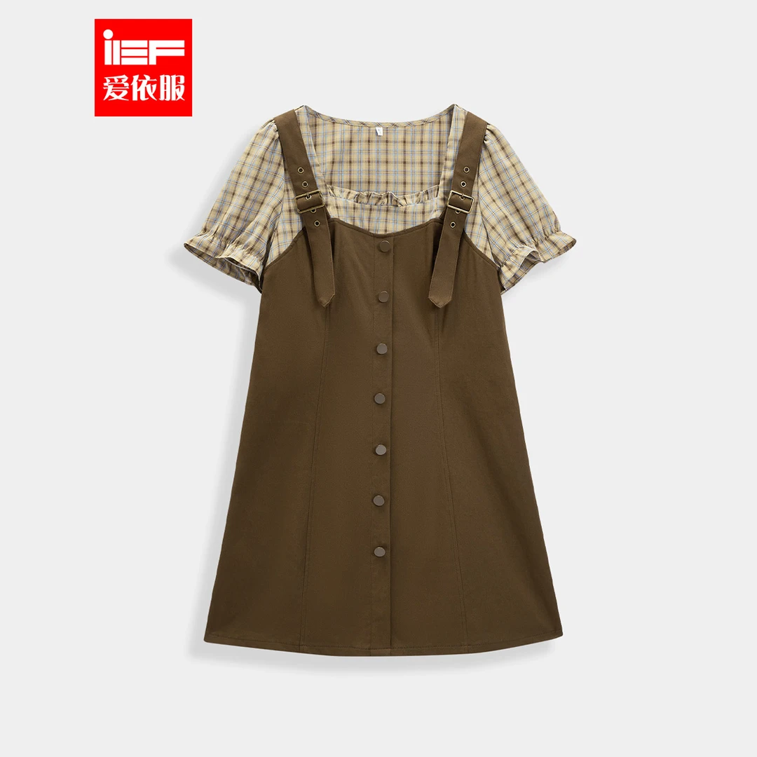 IEF/爱依服大码女装2025夏季新款韩版洋气小众女装减龄气质连衣裙