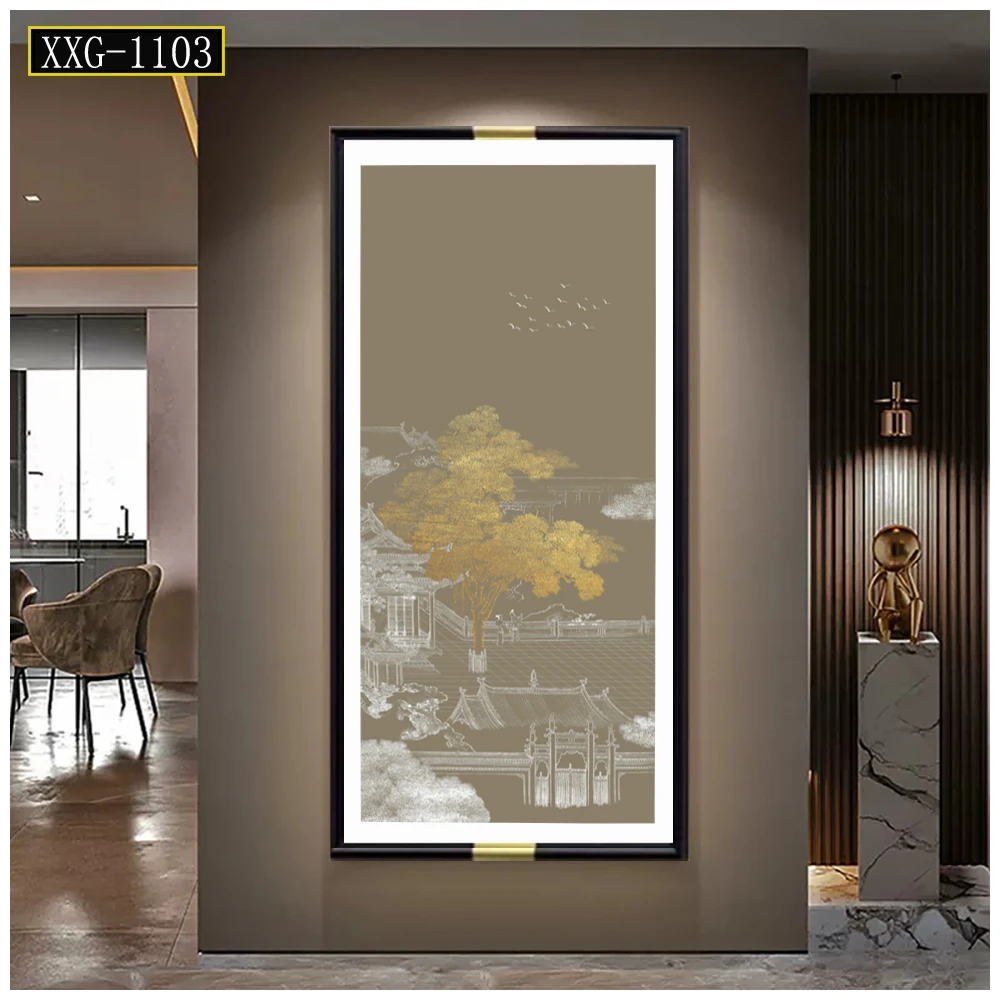 一尺缘立体浮雕玄关画客厅走廊书房办公室现代轻奢装饰画新中式