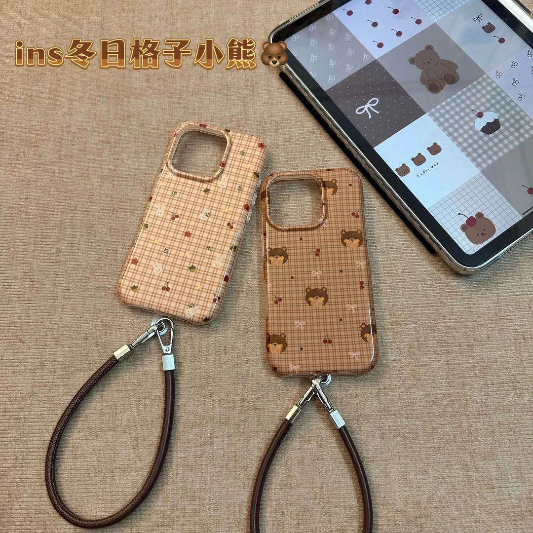ins冬日小熊兔子适用苹果17promax/16pro手机壳iPhone1514女17pro