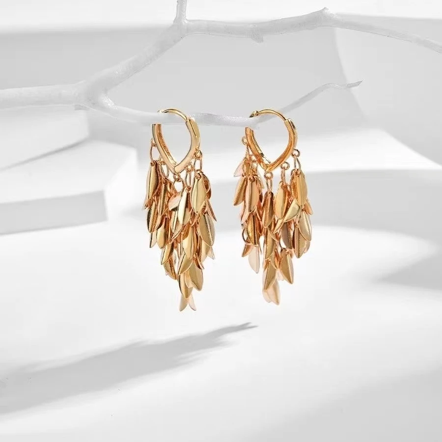 2025年新款波西米亚麦穗流苏气质高级感金属风轻奢