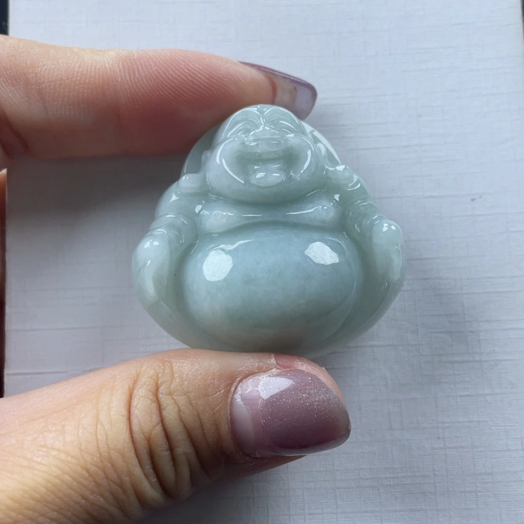 翡翠未镶嵌项圈40尺寸佛公厚装微瑕介意勿拍不退不换