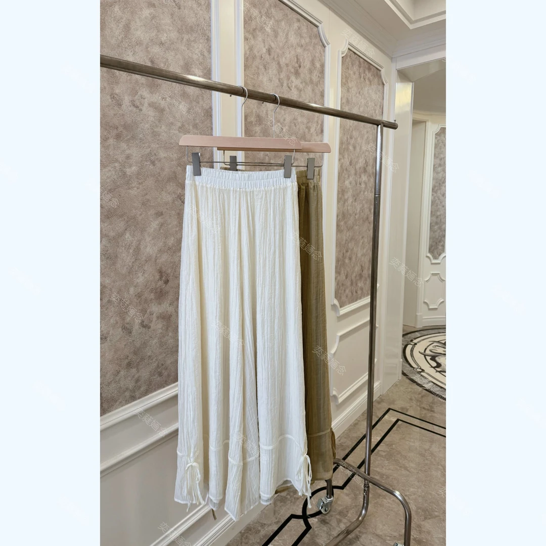 「奕念」《雾》莱赛尔天丝~高级感肌理皱显瘦舒适百搭夏日定制阔腿裤