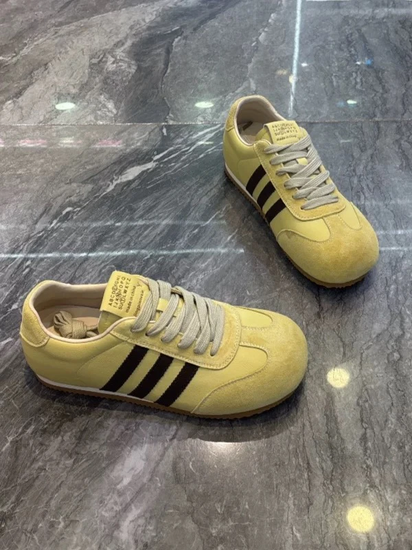 浅口圆头透气德训鞋时尚休闲鞋运动春夏系带低帮时尚阿甘鞋