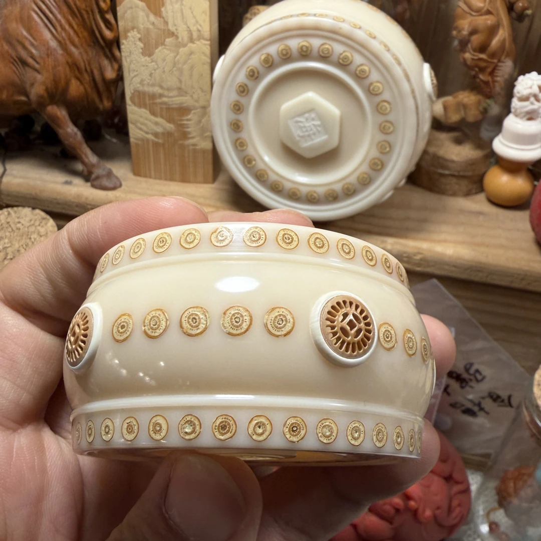 侧开窗蜜胺竹钉橄榄核镶嵌万体海派虫具鸣虫用具68*36