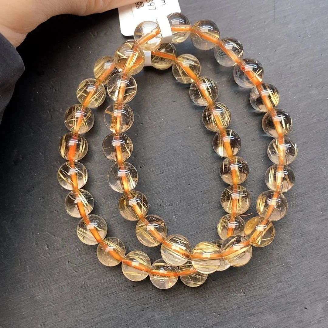 水晶手链未镶嵌7金发9mm多样性发其一