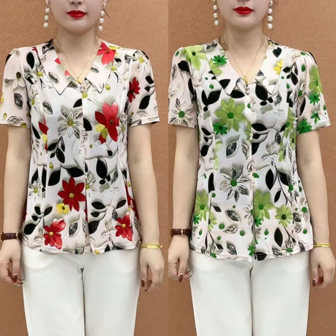 2025夏季新款娃娃领显瘦百搭上衣59268