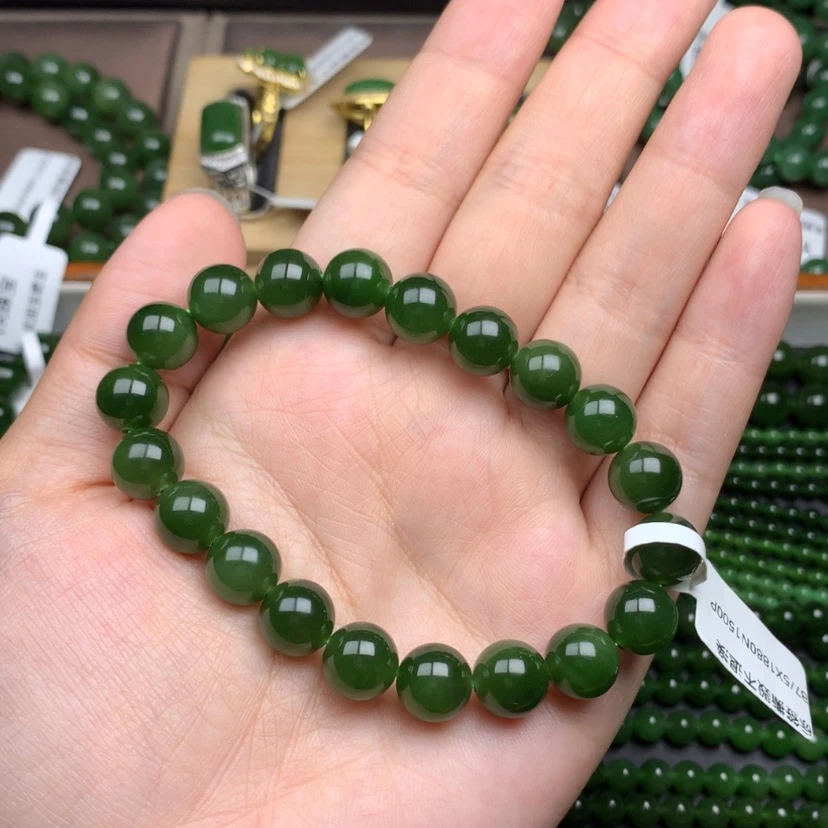【闪购商品】手串未镶嵌和田玉（碧玉）一**心10m