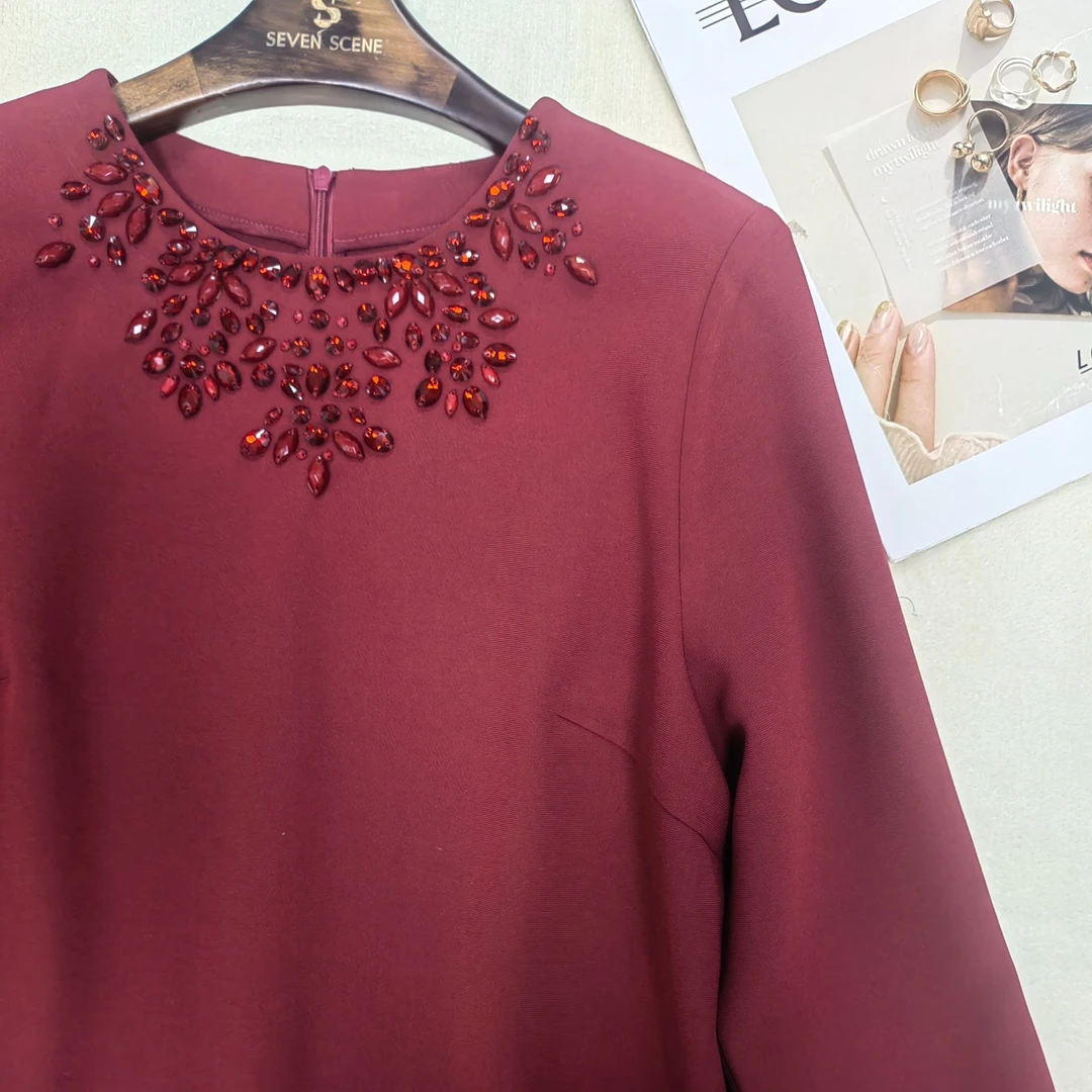 【七景超级太太】 2025年早春新款新中式轻奢百搭连衣裙 SL25081