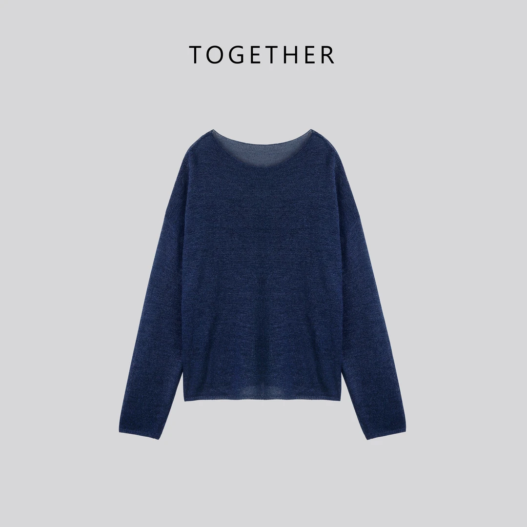 【Together】 · 乐游 ·  春季镂空和纸气质百搭长袖上衣T恤W1537