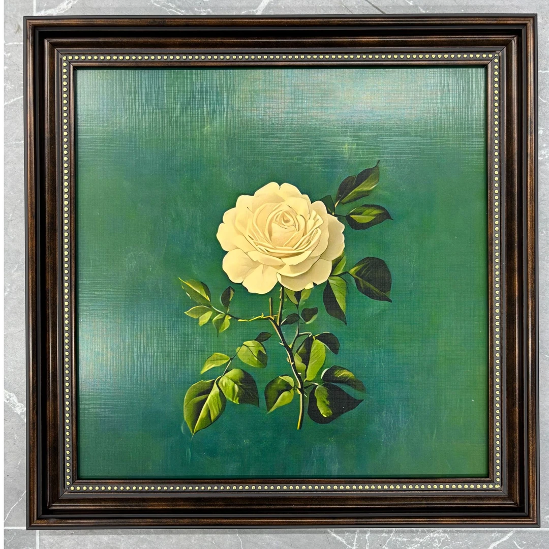 花卉小幅中古风风复古餐厅客厅小众斗柜床头柜装饰画168