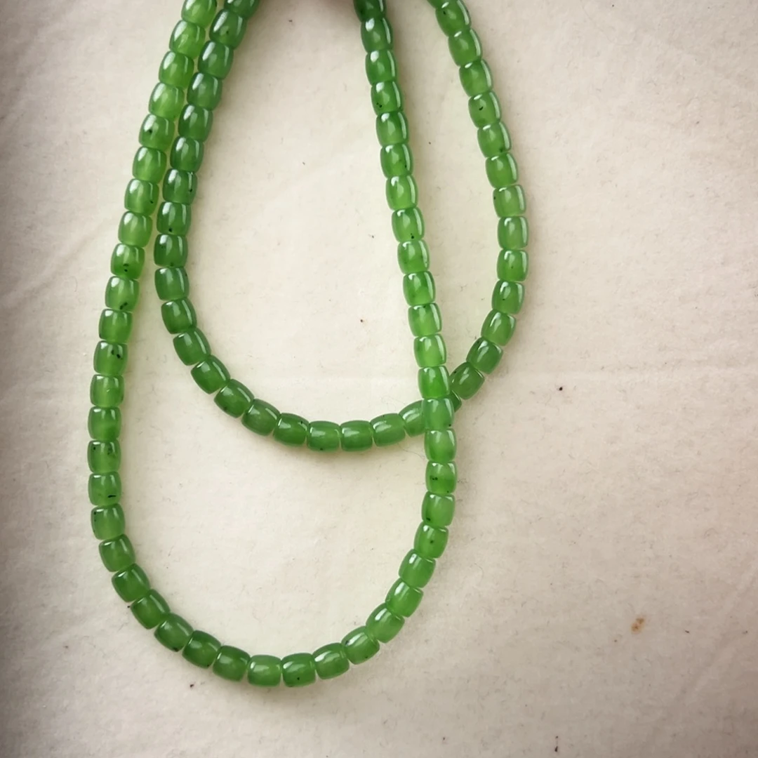 和田玉（碧玉）银S925镶嵌项链