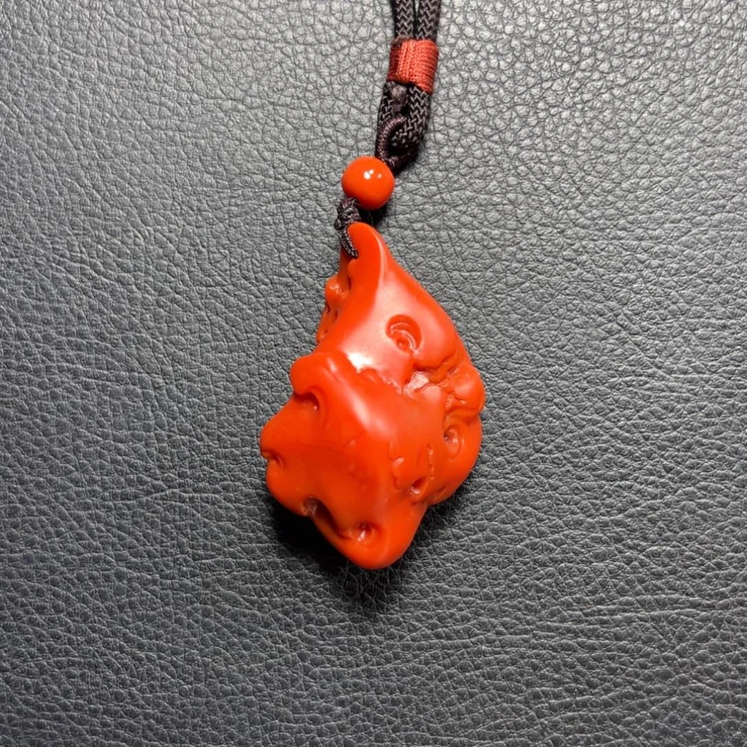 南红玛瑙未镶嵌大水沟随型手把件