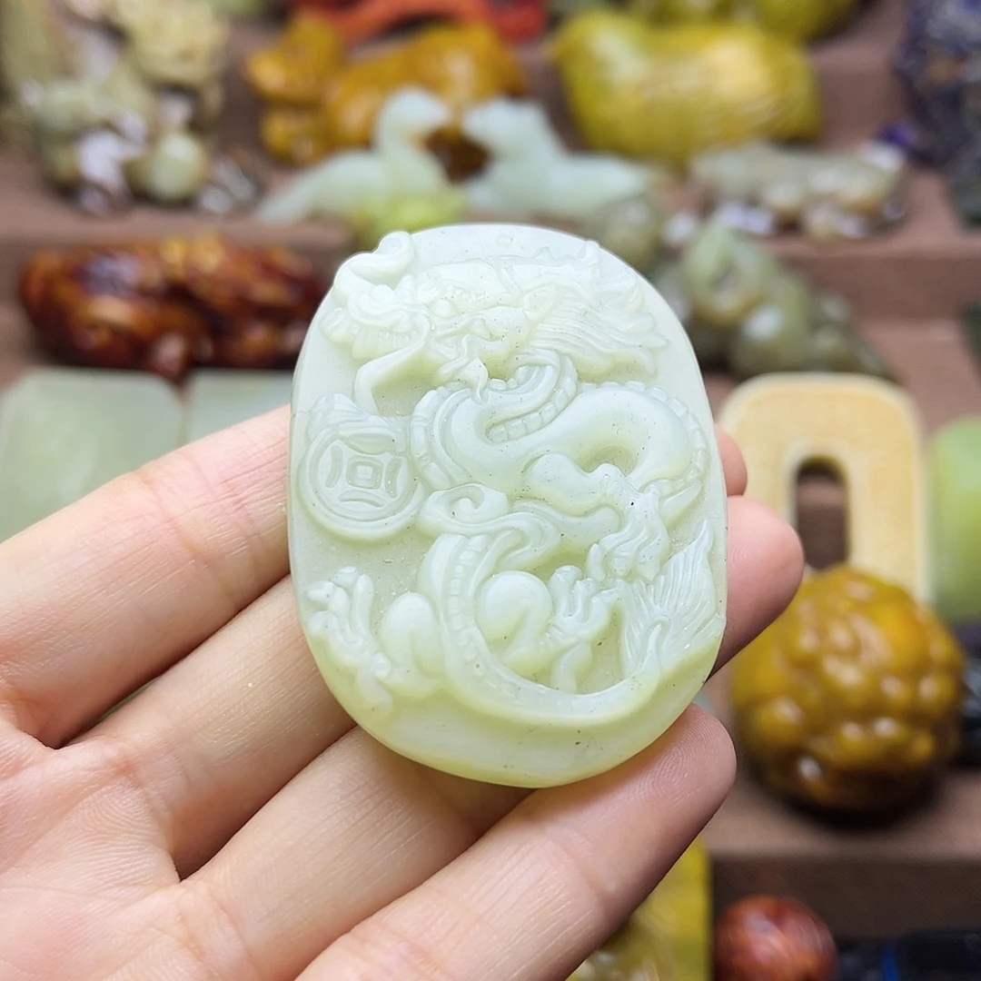 白玉菩提吊坠21，。